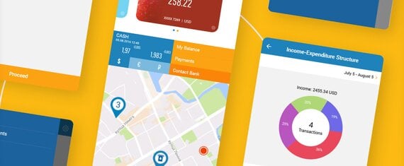 تطوير تطبيق جوال للخدمات المصرفية حائز على عدة جوائز مرموقة