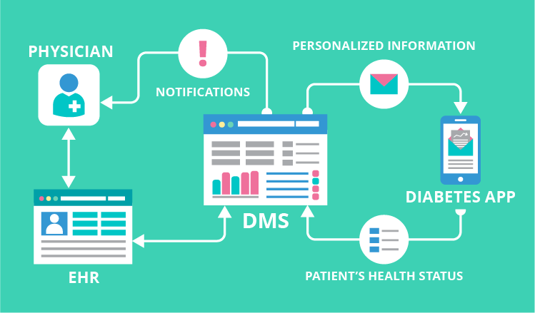 Revolving diabetes management: provider-connected mHealth app